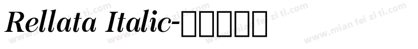 Rellata Italic字体转换
